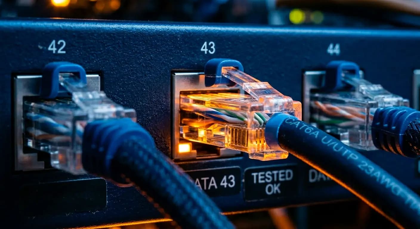 Ethernet cable being run through wall